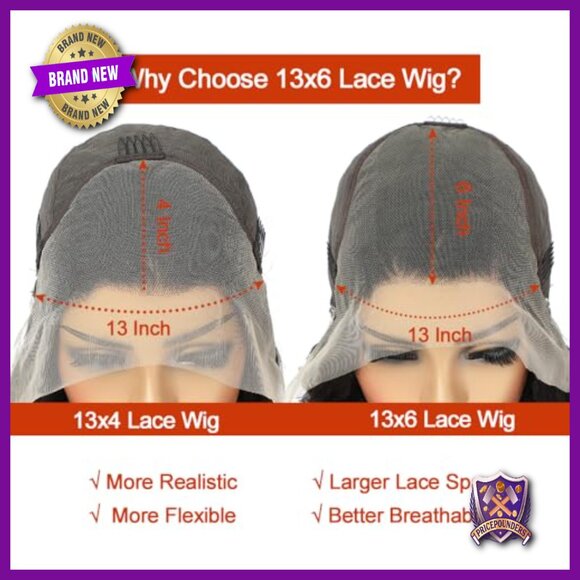 13x6 HD Lace Front Wig Human Hair Body Wave 180% Density Glueless